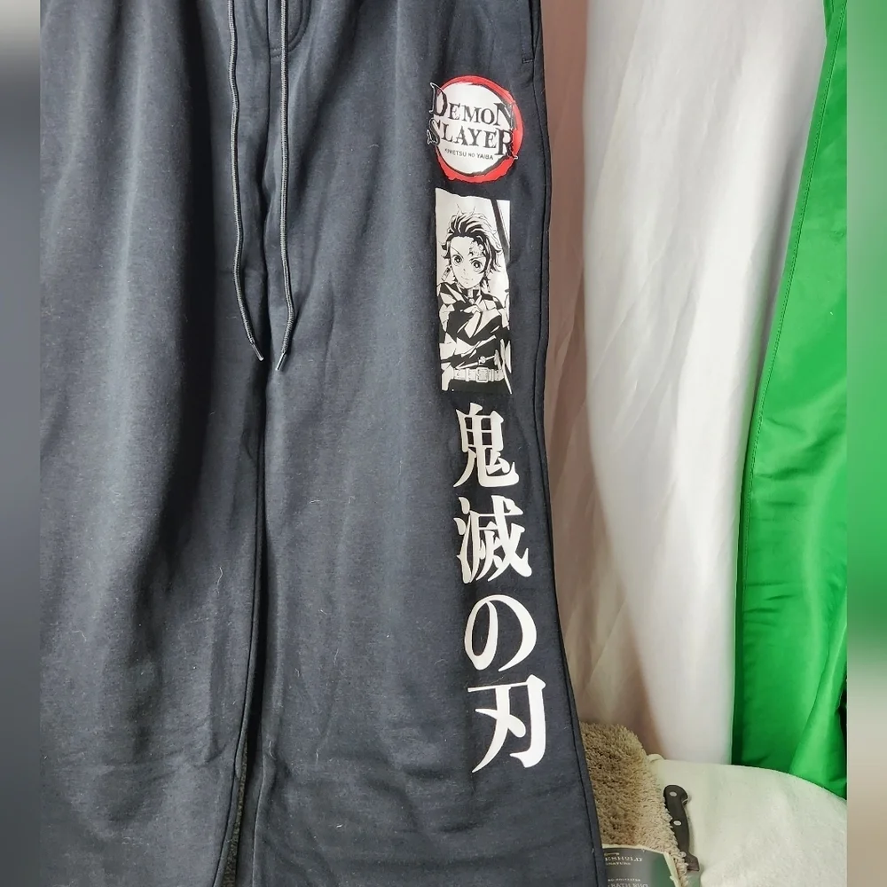 Mens Demon Slayer Lounge Pajama Pants, Anime Manga Active Sweatpants XXXL